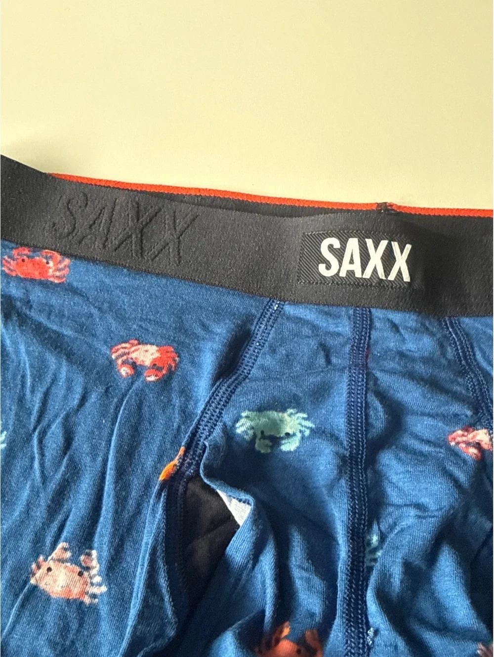 1 New SAXX VIBE Xtra Soft Men's Boxer Brief Underwear Navy Blue Crabs Size M